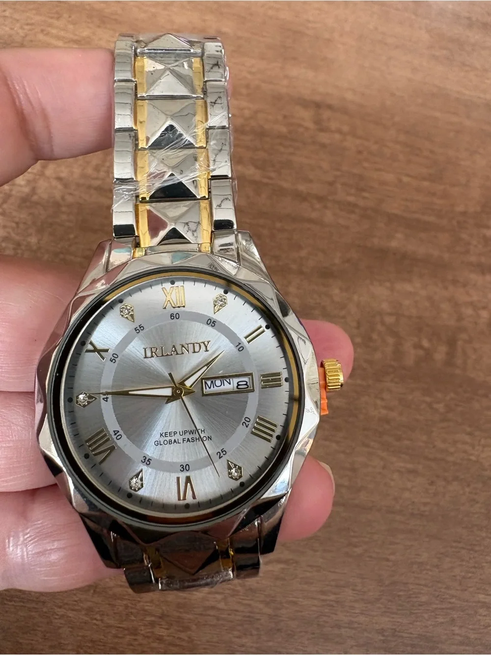 IRLANDY Two-Tone Silver and Gold Men's Watch